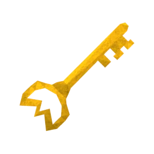 Golden Key icon passing by<br />